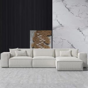 Damia L shaped boxy sofa