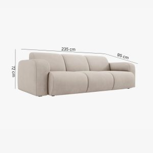 Luxury & comfortable Derby 3-seater sofa