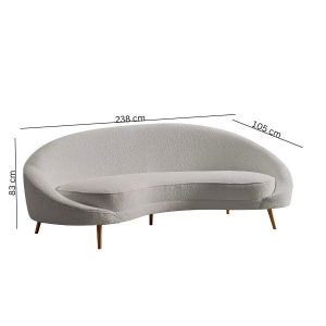 Oasis Curved Modern Sofa