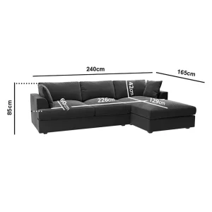 samar L shaped sectional sofa