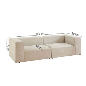 Arizona 3 seater modern sofa measurement for living room