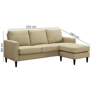 donzy comfortable L shaped sofa