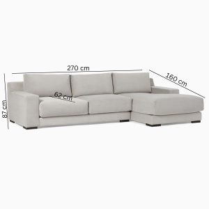 milan L shaped modern sofa