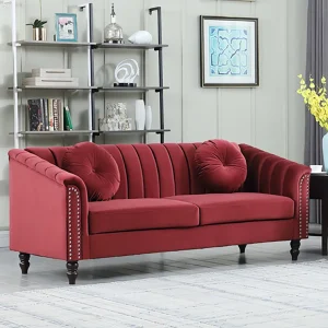 Otavia 3 seater classic sofa with with removable seating cushion