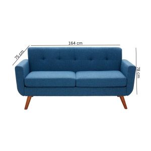 small spaces 2 seater upholstered sofa