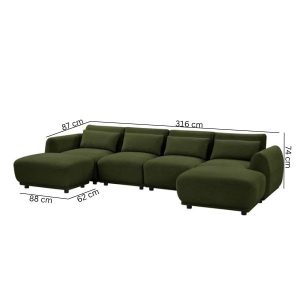 Denver U-Shaped Sectional Sofa - Buy quality sofa at afffordable price