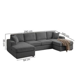 Florence U-Shaped Sectional Sofa- best online furniture store