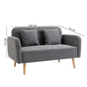 Galena 2-Seater Loveseat Sofa - Perfect Sofa for Studio Apartment.