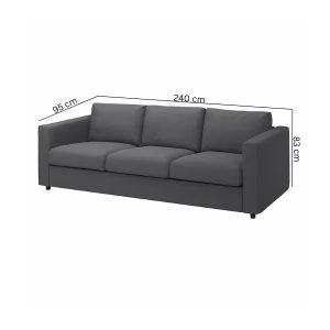 Naila 3-Seater Contemporary Sofa