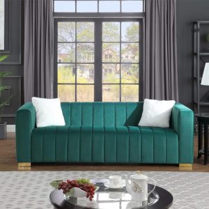 Victoria Velvet Chesterfield 3-Seater Sofa Couch - Buy affordable sofa in Dubai