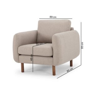 Laila Upholstered modern Armchair Behome furniture - shop minimalist armchair from behome furniture