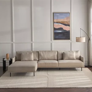 Mariam L-Shaped 4 seater corner sofa. buy minimalist sofa from behome furniture