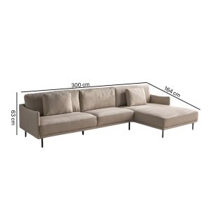 Mariam L-Shaped 4 seater corner sofa. buy minimalist sofa from behome furniture