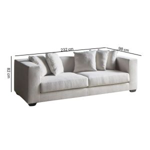 The Rayan 3-Seater Sofa. But affordable minimalist from behome furniture