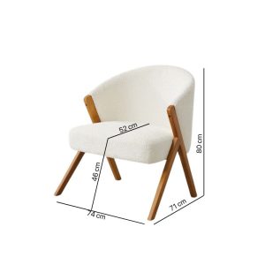 Reem Modern Accent Chair can use as dining chair. buy armchair from behome furniture measurement