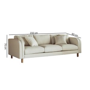 The Xavier 3-Seater Spacious Sofa. shop affordable sofa from behome furniture