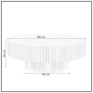 modern coffee table in mdf paint finish