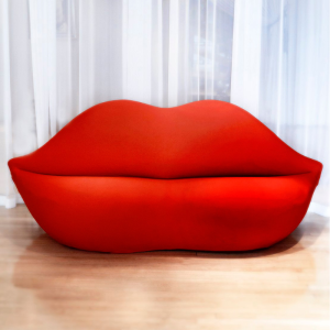 Add a touch of bold elegance to your home with the Bella Lip Shape Loveseat.