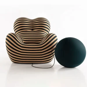 Boche Frameless Armchair with Spherical Ottoman