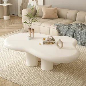 trending cloud shaped coffee table in mdf matte finish from behome furniture