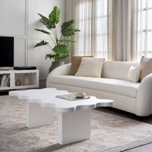 flower wavy design minimalist coffee table from behome