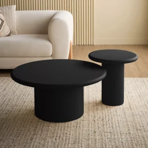 round 2 piece coffee table + console for living room from behome