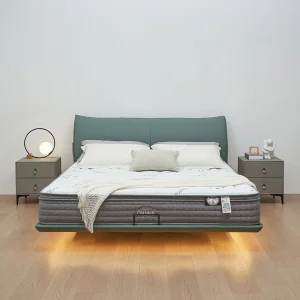 Stanford Bed and Nightstand, minimalist floating bedroom furniture