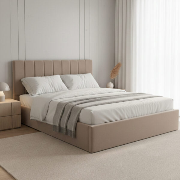 HASLEV Upholstered Storage Bed with Hydraulic Lift