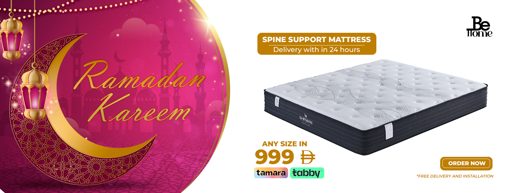 Any Size mattress Offer in 999 Banner